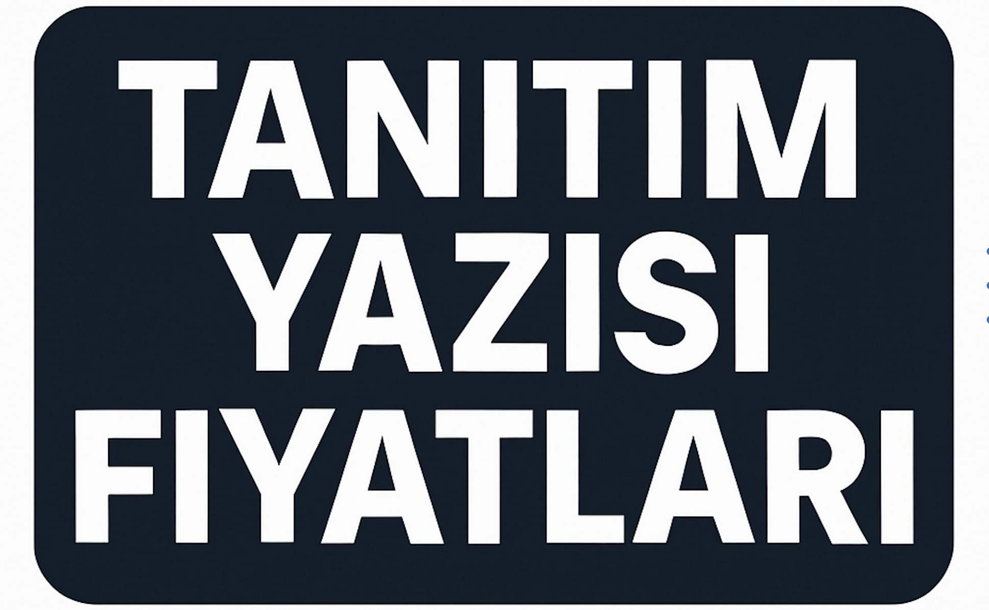 Tanıtım Yazısı Gerçek Yazı Satın Al