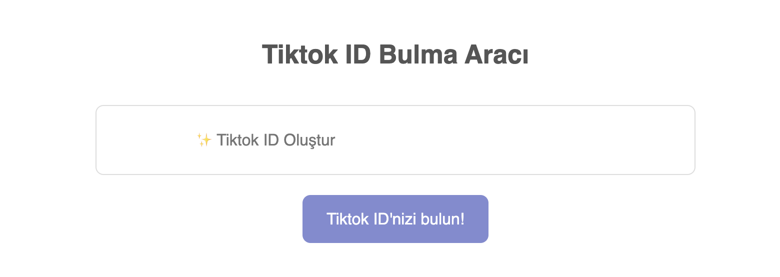 Tiktok ID Bulma Aracı